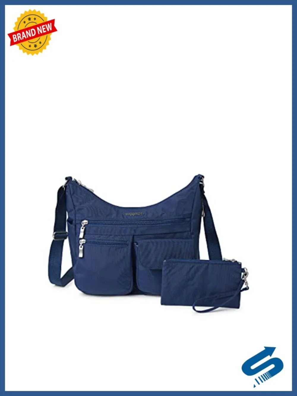 Nylon Hobo Crossbody Bag RFID Blocking Wristlet Machine Washable Travel
